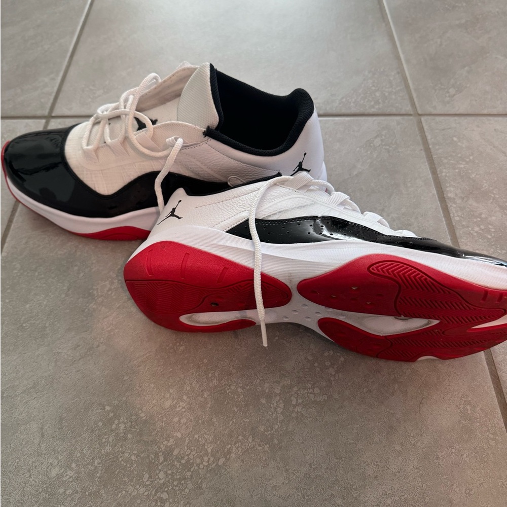 Air Jordan 11- White and Red with Black Accents SIZE 13 Men